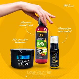 ??‍♂️ѕнєιℓα'ѕ нαιя¢αяє? HSF1520A (HSF SHAMPOO ORGANIC ALOEVERA, OCEANIC SEASALT SCRUB, JOJOBA SERUM, HSF NATURALS)