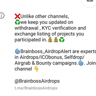 ?Brainboss_AirdropAlert? Telegram channel