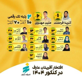 خانه کنکور عارف نیشابور دخترانه - Telegram Channel