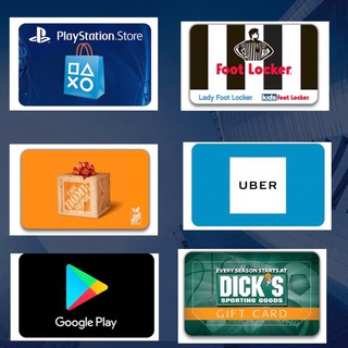 eGift Cards 50% to 80%