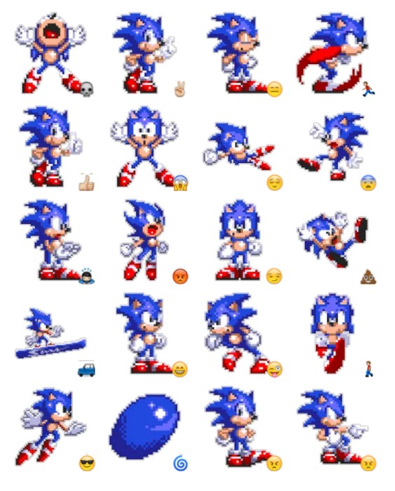 Sonic from Sonic 3 stickers