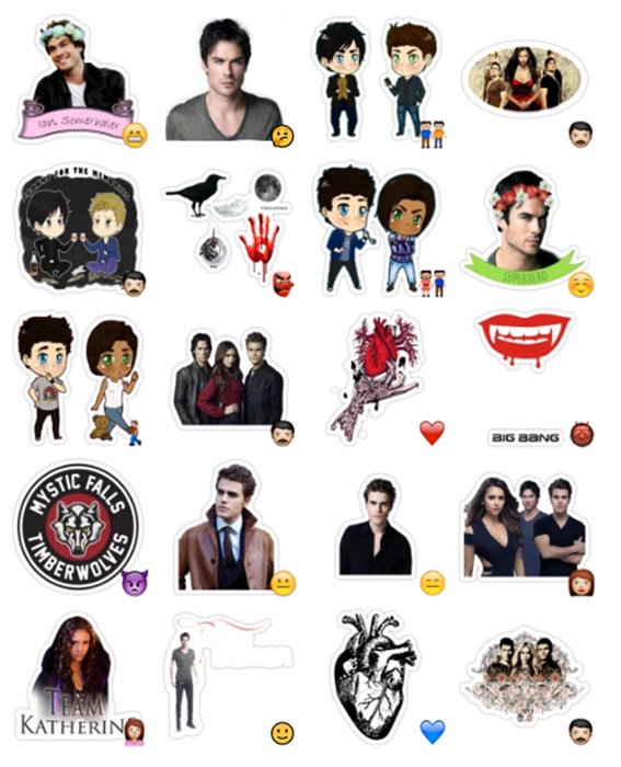 the vampire diaries stickers