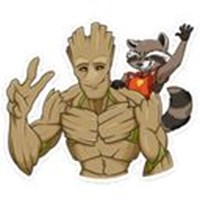 Rocket and Groot